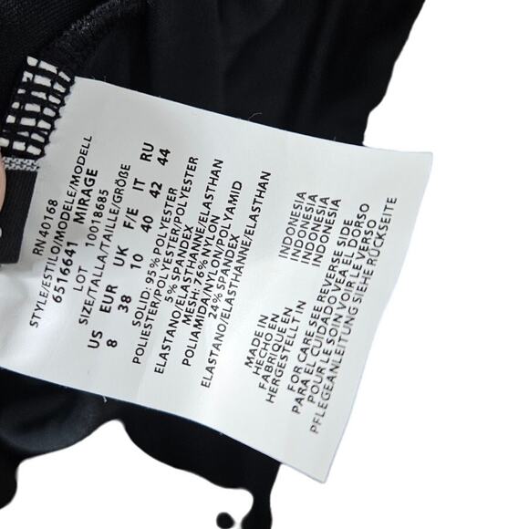 NEW Miraclesuit 8 Mirage Tankini Black Sheer Panel Slimming Swimsuit Classic - Picture 3 of 5